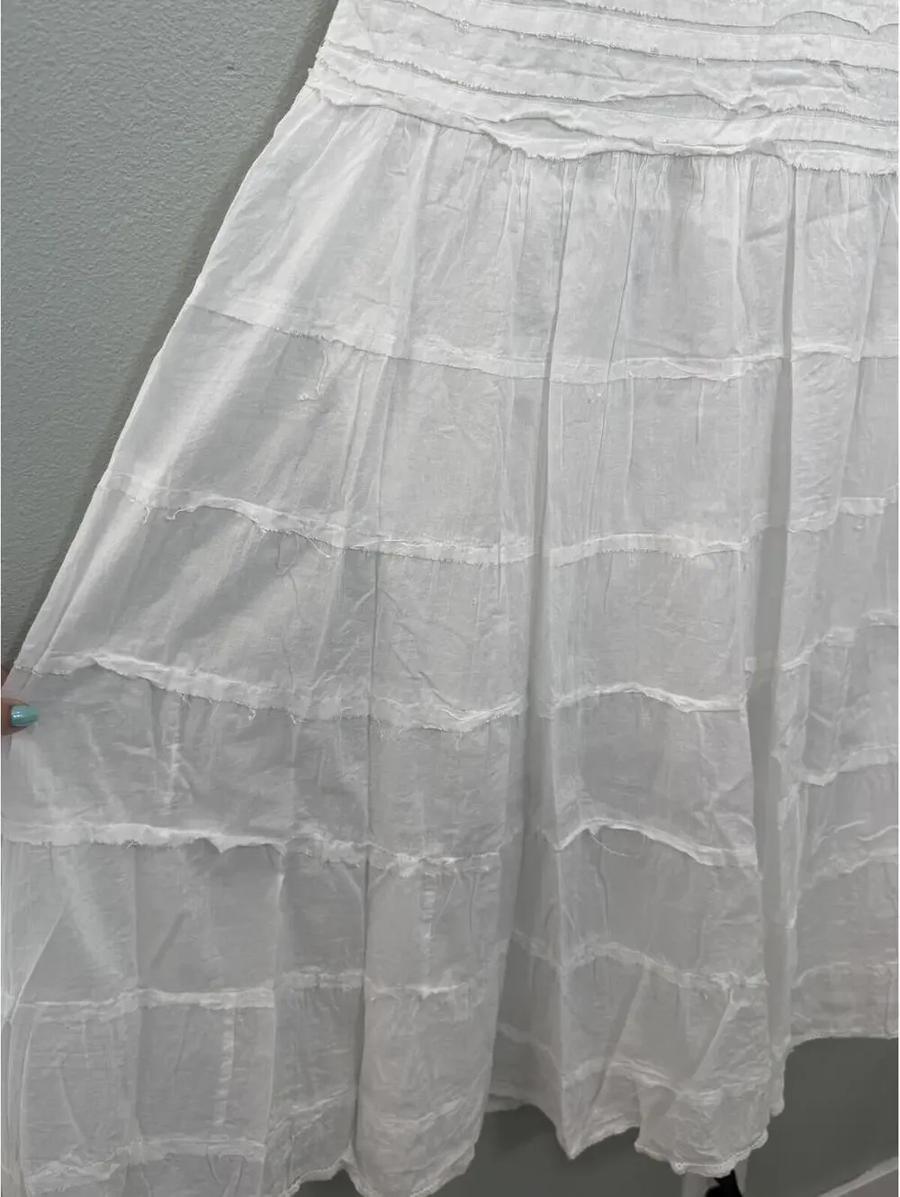 A-list by Wrapper 100% Cotton White Halter Summer Dress - Women's small - Picture 5 of 8